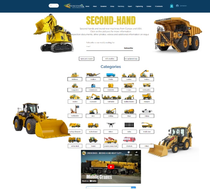 New Second-Hand heavy duty machines