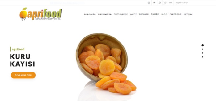 Aprifood New Web Site 