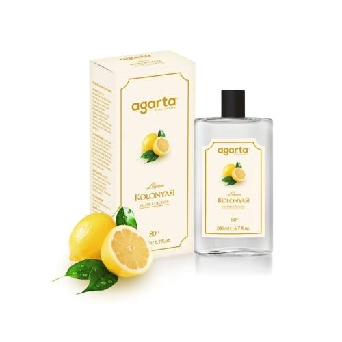 AGARTA 80 DERECE LİMON KOLONYASI CAM ŞİŞE 200 ML