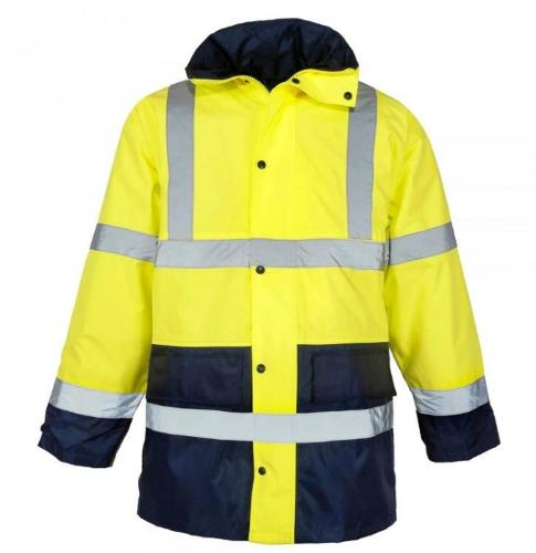 Mevsimce HI-VIS Reflective 5+1 Coat Yellow Navy Blue