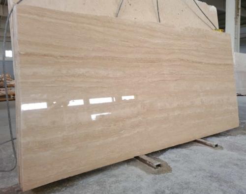 Travertine Light Veincut Filled Polished Slabs