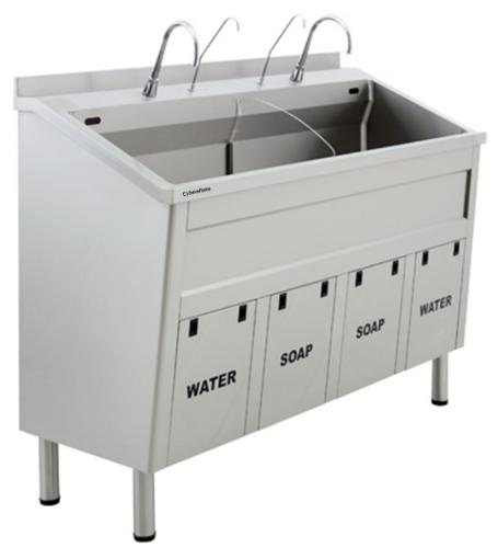 Double Scrub Sink for hand cleaning